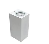 Partenopea® Applique lampada da parete a muro gu10 max 35w x 2 led per interno esterno IP65 moderno faretto biemissione (rettangolare bianco, lampadine escluse)