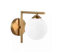 Partenopea Applique vintage in metallo e ampolla in vetro eleganza retrò design classico con porta lampadine G9 per illuminare la parete di casa, bar, ristorante (Lampadina esclusa)