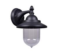 Partenopea LAMPADA DA PARETE ATTACCO LAMPADINE E27 PER ESTERNO IP44 - APPLIQUE GRIGIO ANTRACITE DA MURO IN ALLUMINIO E PVC IDEALE PER GIARDINI TERRAZZI INGRESSI PORTICI E PATIO (Lampara marina)
