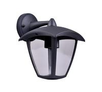 Partenopea LAMPADA DA PARETE ATTACCO LAMPADINE E27 PER ESTERNO IP44 - APPLIQUE GRIGIO ANTRACITE DA MURO IN ALLUMINIO E PVC IDEALE PER GIARDINI TERRAZZI INGRESSI PORTICI E PATIO (Lanterna)