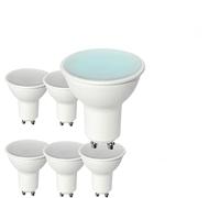 Partenopea® lampada lampadine gu10 max 8w led per interno esterno moderno faretto monoemissione (kit 5 lampadine, Luce bianca fredda 6500K)