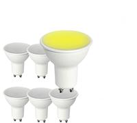 Partenopea® lampada lampadine gu10 max 8w led per interno esterno moderno faretto monoemissione (kit 5 lampadine, Luce calda 3000K)