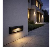 Partenopea Lampada Segnapasso LED da Incasso 6W Luce Downlight verso il Basso CCT Selezionabile 3000K 4200K 6400K IP65 Impermeabile per Scale Corridoi Esterni Interni Anti Abbagliamento 220V (Nero)