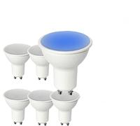 Partenopea® Lampadina a led per illuminazione interni lampadari plafoniere applique porta lampada (Kit di 6 GU10 6W BLU)