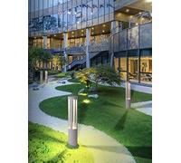 Partenopea® Lampione a led lampioncino lampada illuminazione da esterno palo da giardino per sentieri moderno da terra CCT 15W 1600 LM (Bianco 58,5 cm, Luce calda 3000K)