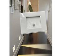 Partenopea® Luce faretto segnapasso ad incasso parete muro con sensore di movimento 220v 1,3W compatibile scatola 503 illuminazione luce a Led (Bianco luce calda 3000k)
