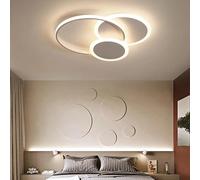 Partenopea Plafoniera Lampadario da soffitto a led con 3 Luci cerchi Design Stile Moderno Lampada per Camera Cucina Salotto Locali Commerciali (3 Cerchi Luce Calda)