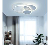 Partenopea Plafoniera Lampadario da soffitto a led con 3 Luci cerchi Design Stile Moderno Lampada per Camera Cucina Salotto Locali Commerciali (3 Cerchi Luce Bianca Fredda)
