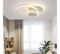 Partenopea Plafoniera Lampadario da soffitto a led con 3 Luci cerchi Design Stile Moderno Lampada per Camera Cucina Salotto Locali Commerciali (3 cerchi Luce Naturale)