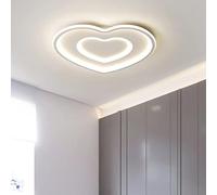 Partenopea Plafoniera Lampadario da soffitto a led con doppio cuore Design Stile Moderno Lampada per Camera Cucina Salotto Locali Commerciali (Cuore Luce Naturale 4000)