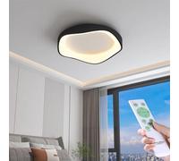 Partenopea Plafoniera Lampadario da soffitto a led con Luce circolare Design Stile Moderno Lampada per Camera Cucina Salotto Locali Commerciali (Cerchio ondulato Nero)