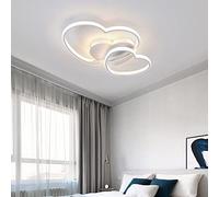 Partenopea Plafoniera Lampadario da soffitto a led con Luci cuori Design Stile Moderno Lampada per Camera Cucina Salotto Locali Commerciali (Doppio cuore Naturale)
