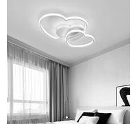 Partenopea Plafoniera Lampadario da soffitto a led con Luci Design Stile Moderno Lampada per Camera Cucina Salotto Locali Commerciali (Doppio cuore Freddo)