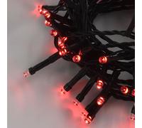 Partenopea serie stringa catena luminosa di luci 100 LED per albero di Natale da Esterno natalizie ed Interno controller con 8 giochi di luce e Memoria cavo verde (Rosso, 5 metri)