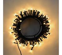 Partenopea serie stringa luminosa di luci 500 LED per albero di Natale da Esterno natalizie ed Interno controller con 8 giochi di luce e Memoria cavo verde (luce calda, 25mt)