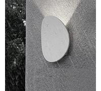 Partenopeautensili® Applique a Led Cob lampada per interno esterno IP65 moderna luce da parete a muro lampada 12W illuminazione by universo (Disco Curvo, Bianco Freddo 6500K)