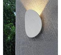 Partenopeautensili® Applique a led lampada per interno moderna doppio rombo luce da parete a muro lampada 12W illuminazione by universo (Disco Curvo, Calda 3000K)