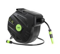 Partenopeautensili® Avvolgitubo Automatico per Acqua Giardino Girevole Autoavvolgente con pompa irrigazione da 15 + 1,5 mt mt BY JBM