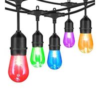 Partenopeautensili® Catena catenaria luminosa da 10 Mt e 10 bulbi E27 Lampadine da 2W incluse per eventi matrimonio decorazioni natale prolungabile ed impermeabile (Luci multicolore RGB)