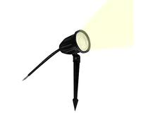 Partenopeautensili® Faretto a led cob da esterno segnapassi per giardino orientabile 8w 650 lumen luce con picchetto lampada proiettore spot Impermeabile IP65 (Naturale 4200k)