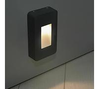 Partenopeautensili® Faretto a led da esterno luce per giardino sentieri passaggi segnapasso luce 12w scale parete vialetti giardino muro ip65 (Luce Calda 3000K, Nero)
