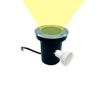 Partenopeautensili® Faretto segnapasso calpestabile 10W 230V Con attacco GU10 Impermeabile IP65 Per viali giardini (Rotondo, Caldo 3000K)