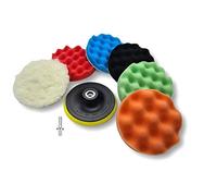 Partenopeautensili® KIT Disco Platorello da 5" 125 mm Dischi in spugna Per Lucidatrice Lucidatura Auto Set da 8 pezzi tamponi carrozzeria