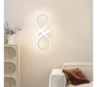 Partenopeautensili® Lampada da parete LED Applique con design moderno Infinito ideale per camera da letto corridoio salone hotel B&B 13W 1170Lm IP20 230V Elegante (Infinito cambia 3 Tonalità luce)