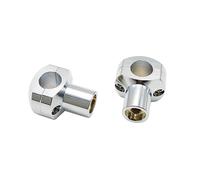 parti 1 paio di kit riser per morsetti per manubrio universali, supporto per barra rialzo regolabile 25mm per Harley Dyna Sportster XL883(Chrome)