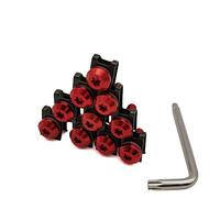 Parti a vite 10 CNC Per BMW R1200S R1200ST R1150RT F650CS R1100S R1150R S1000RR Moto Carena Viti Corpo Primavera Dadi Bulloni(Red)