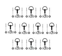 Parti a vite 10 Set Moto Universale A Sgancio Rapido D-RING 1/4 Di Giro Carenatura Rivetto Vite 19mm(BLACK)