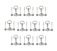 Parti a vite 10 Set Moto Universale A Sgancio Rapido D-RING 1/4 Di Giro Carenatura Rivetto Vite 19mm(SILVER)