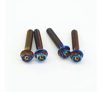 Parti a vite 4 Pezzi M6 X 1 30 Mm Burn Blue Titanium Motorcycle Screw Bolt Hex Concave Head Hollow