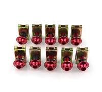 Parti a vite 5mm 10PCS CNC Fastener Pinze Vite Molla Dadi Bulloni Kit Per BMW S1000RR HP4 S1000R S1000XR R1200RS G310R R1200GS F800GS F700GS(Red)