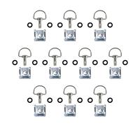 Parti a vite Elementi Di Fissaggio Per Carenatura Del Motociclo D-RING A Sgancio Rapido 1/4 Giro Rivetto 10 Set Bulloni Da Corsa Viti 17MM Per YAMAHA Per Honda Per BMW(Silver)