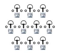 Parti a vite Elementi Di Fissaggio Per Carenatura Del Motociclo D-RING A Sgancio Rapido 1/4 Giro Rivetto 10 Set Bulloni Da Corsa Viti 17MM Per YAMAHA Per Honda Per BMW(Black)