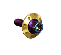 Parti a vite Vite Parafango Modificata Per Auto Elettrica Per Motocicletta Forcella Piatta Colore Acciaio Inossidabile M6 Cuscinetto Tappo Esagonale Esterno(Colorful+gold)
