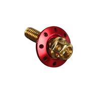 Parti a vite Vite Parafango Modificata Per Auto Elettrica Per Motocicletta Forcella Piatta Colore Acciaio Inossidabile M6 Cuscinetto Tappo Esagonale Esterno(Gold+red)