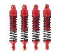 Parti Ammortizzatore RC Compatibile Con Bronco Per Defender TRX-4M 4PCS 52mm Ammortizzatori Ad Olio In Metallo Ammortizzatore 1/18 RC Crawler Auto Parti Di Aggiornamento Accessori(Red)