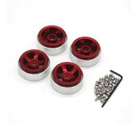 Parti auto RC Compatibile Con FMS Per Fire Per Horse Per EAZYRC Per Thunder 1/18 RC Auto Aggiornamento Accessori Parti Cerchio In Metallo(Red)