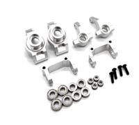 Parti auto RC Compatibile Con Tamiya DT04 58741 1/10 RC Auto Aggiornamento Parti Di Modifica Accessori Sterzo In Metallo Tazza C Mount Mozzo Ruota Posteriore(Silver)