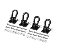 Parti auto RC Compatibile Con Traxxas Per TRX4 Per Axial Per SCX10 D90 1/10 RC Crawler Ricambi Auto Accessori In Metallo Rimorchio Traino Fibbia Di Traino(Black)