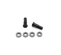 Parti auto RC Compatibile Con WPL D12 1/10 RC Auto Aggiornamento Parti Di Ricambio Accessori Metallo 6.3 * 9.5 * 3.17mm Cuscinetto Tazza Assale Anteriore(Black)