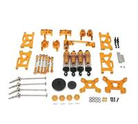 Parti Auto Rc Per Wltoys 144001 124017 124019 Ammortizzatori Metallo Tiranti Bracci Oscillanti Set Ricambi Accessori Auto RC Aggiornamenti Sostituzioni(Yellow)