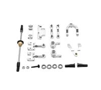 Parti Auto Rc Per WPL D12 1/10 Inferiore Metallo Braccio Oscillante Sterzo Tazza Adattatore Esagonale Set RC Auto Veicoli Cingolati Parti Accessori Aggiornamenti Sostituzioni(Silver)