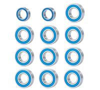 Parti auto telecomandate Compatibile Con Tamiya Blackfoot Monster Per Beetle Fast 1/10 Kit Di 12 Pezzi L'aggiornamento Di Auto RC Mozzi Ruota In Metallo Cuscinetti Sigillati Per Assali