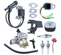 parti Carburetor Ignition Coil Tune Up Kit Fit For Hon GX160 GX200 5.5HP 6.5HP Engine with Water Pump Spark Plug On/Off Switch