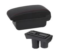 Parti corrimano Scatola Bracciolo per Auto Scatola Portaoggetti Centrale Parte Retrofit Dedicata Interna Accessori Auto per Citroen C2 C3(A1 Red Line No USB)