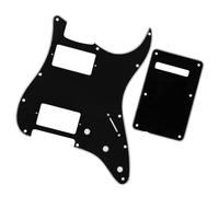 Parti del battipenna per chitarra elettrica 1 Set Di Battipenna Per Chitarra Elettrica ST Battipenna HH 11 Fori Piastra Posteriore E Viti(Black 3)