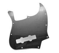 Parti del battipenna per chitarra elettrica 10 Pezzi Multi Colore 10 Fori 4 Corde Jazz J Bass Battipenna PVC Basso Battipenna Accessori Per Chitarra Elettrica Nera(Black1)